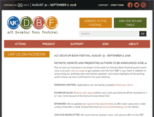 Tablet Screenshot of decaturbookfestival.com